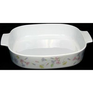 VTG 1980s Corning Ware Pastel Bouquet Open Roaster Serving Dish A-10-B 2.5 Liter